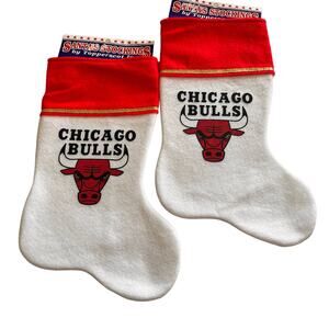 New Vintage 1997 Chicago Bulls Christmas Stocking Team Logo NBA Champions Rare